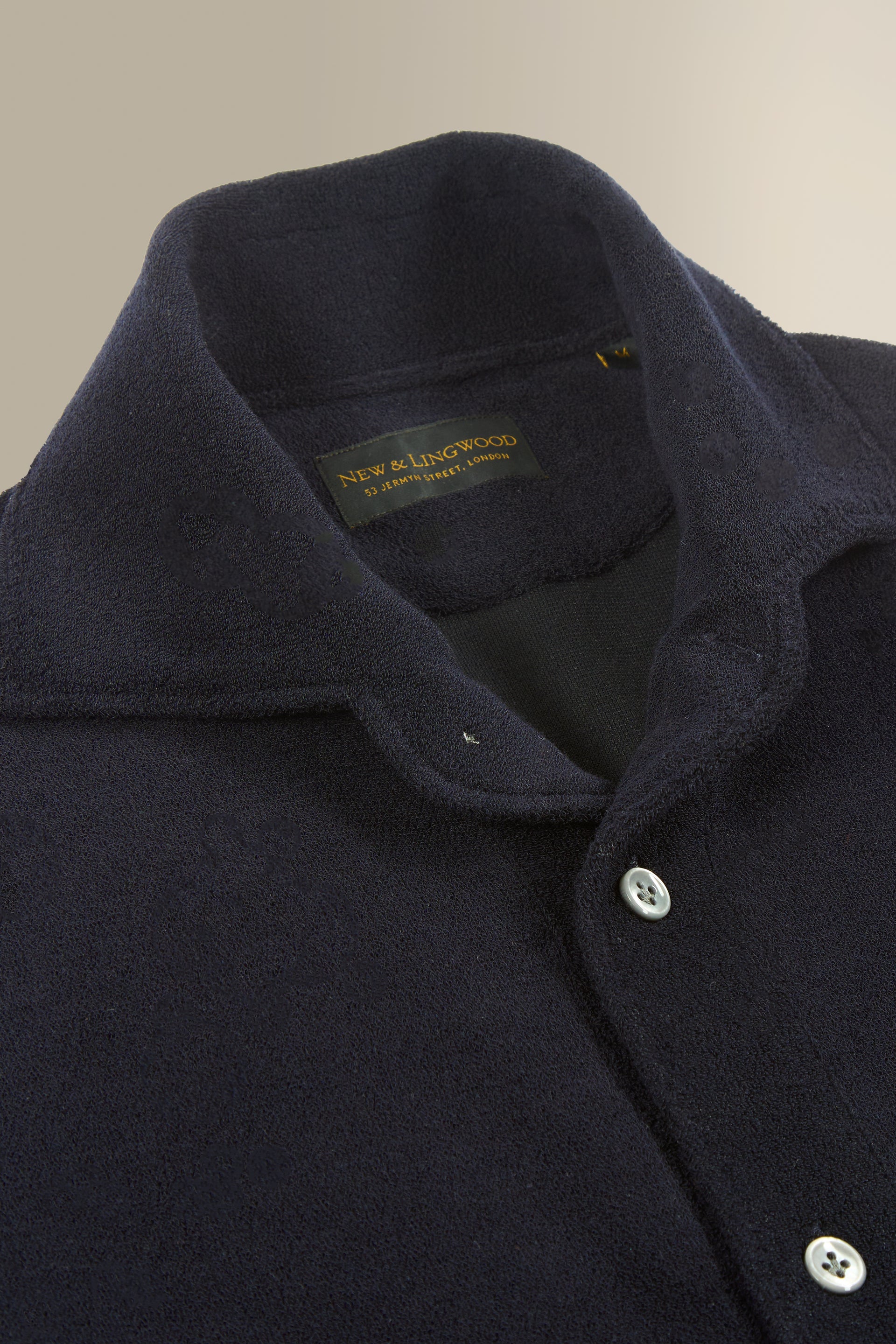 Navy Short Sleeve Towelling Polo Shirt