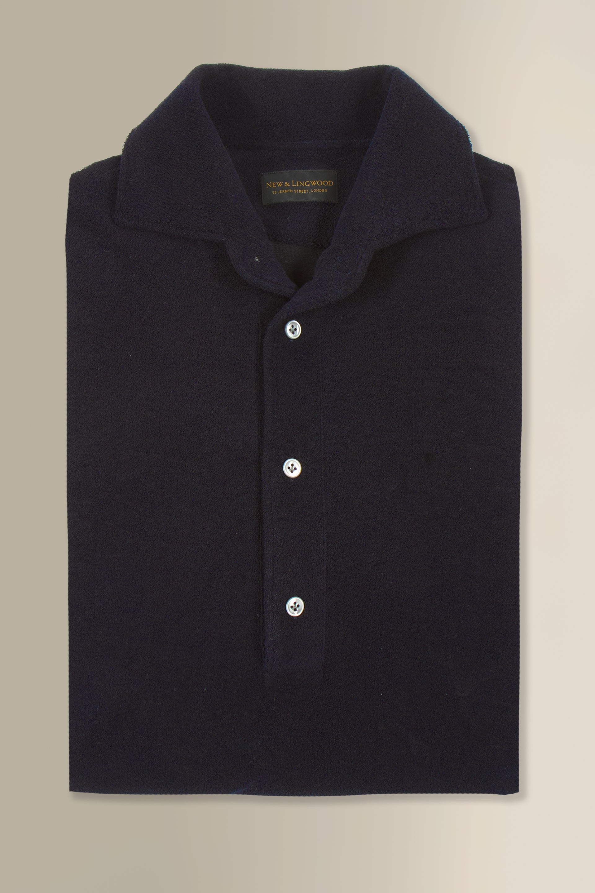 Navy Short Sleeve Towelling Polo Shirt