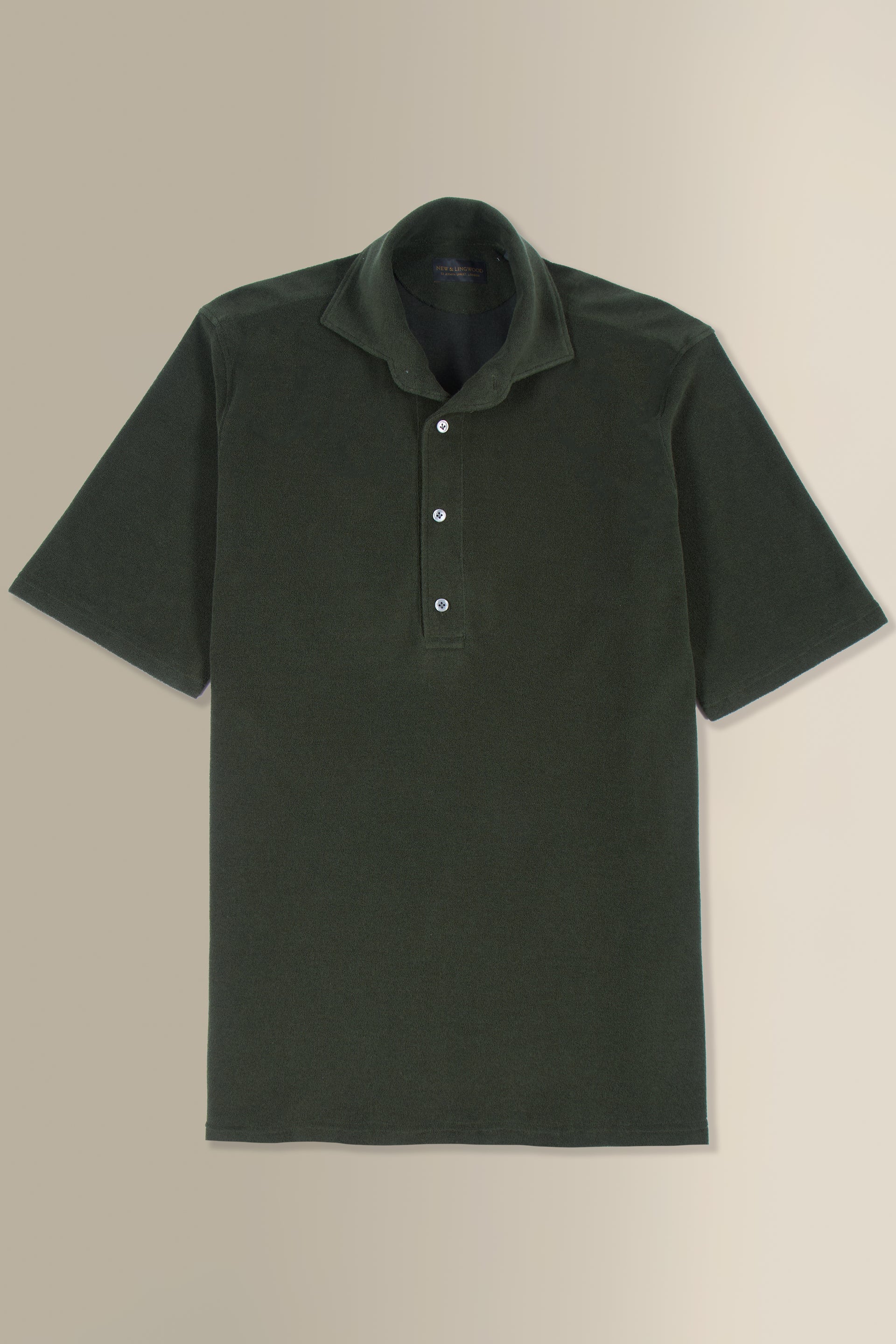 Green Short Sleeve Towelling Polo Shirt