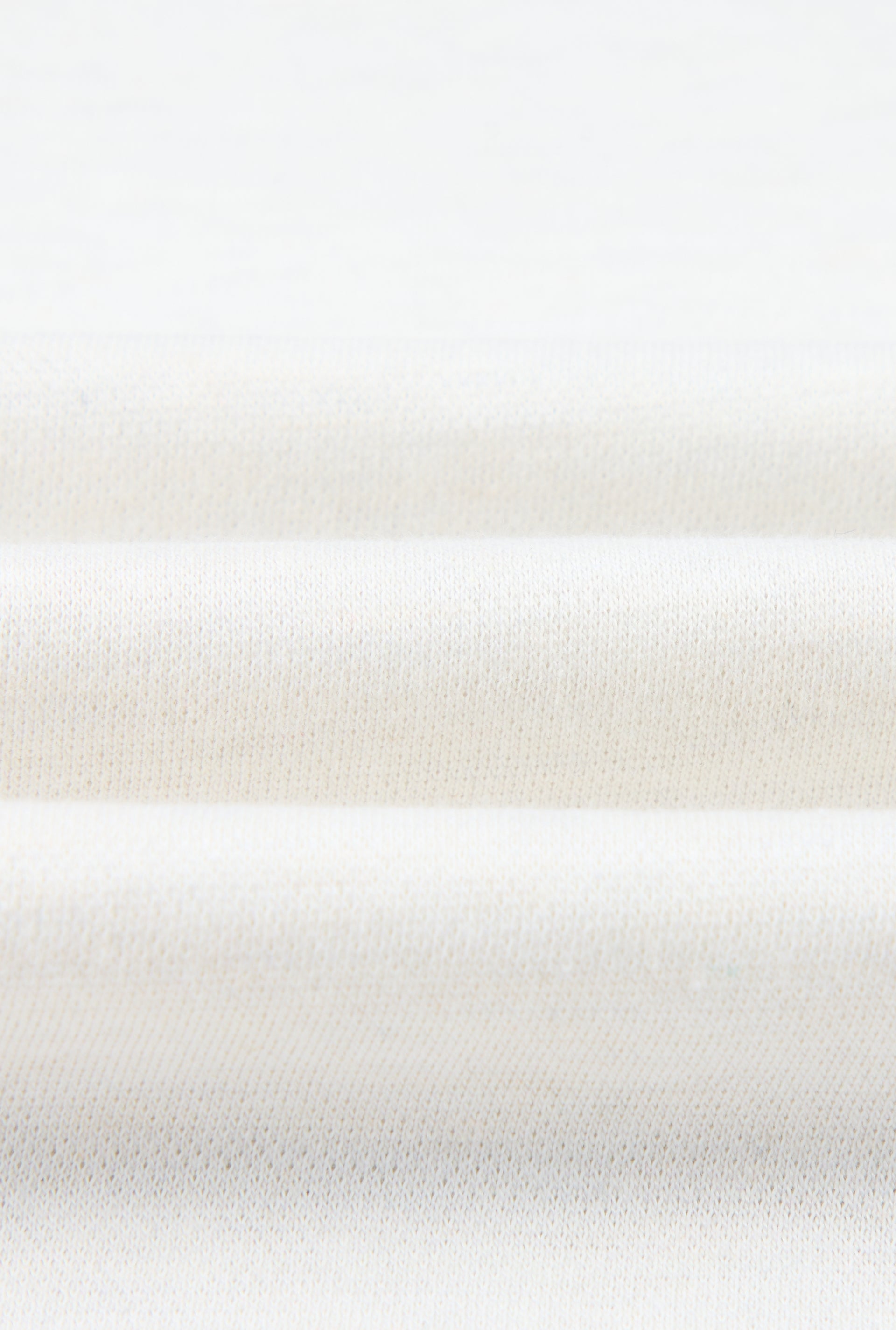 Cream Long Sleeve Pique Cotton Popover Shirt