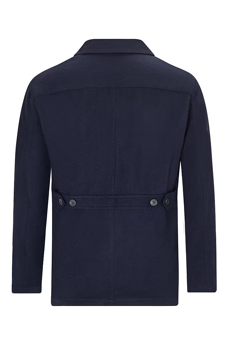 Navy Cashmere Carpenter Jacket