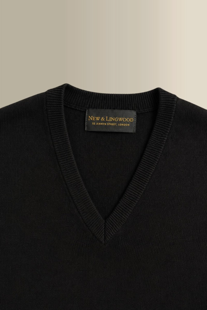 Black Lambswool Slipover