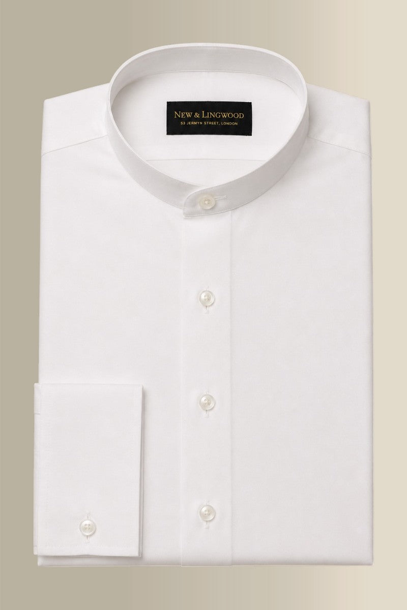White Single Cuff Neckband Tunic Shirt