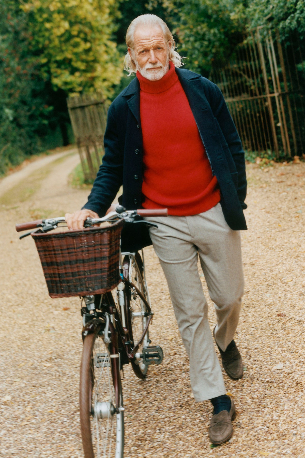 Red Lambswool Roll Neck Jumper