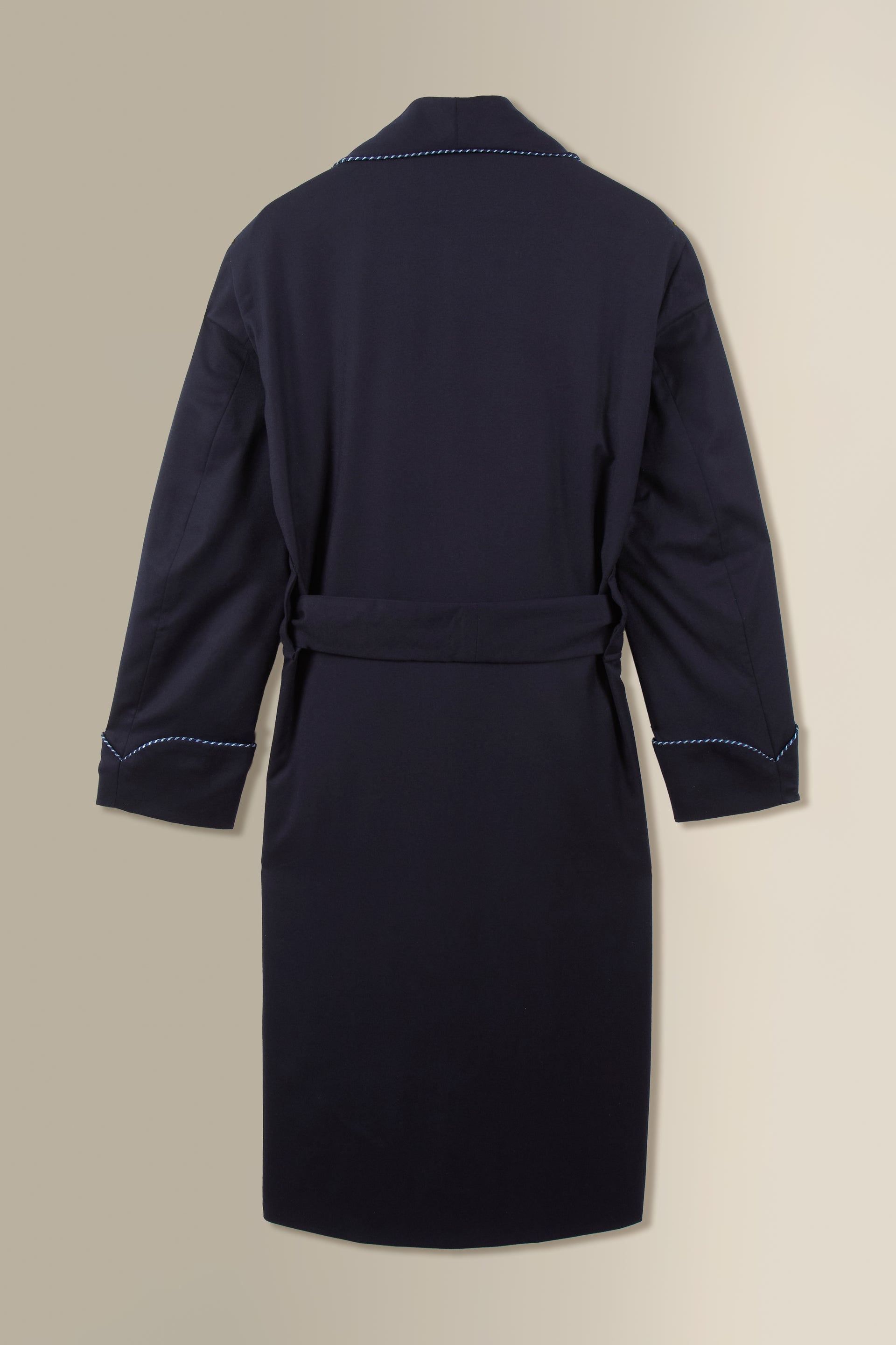 Peacock Print Lined Wool Dressing Gown