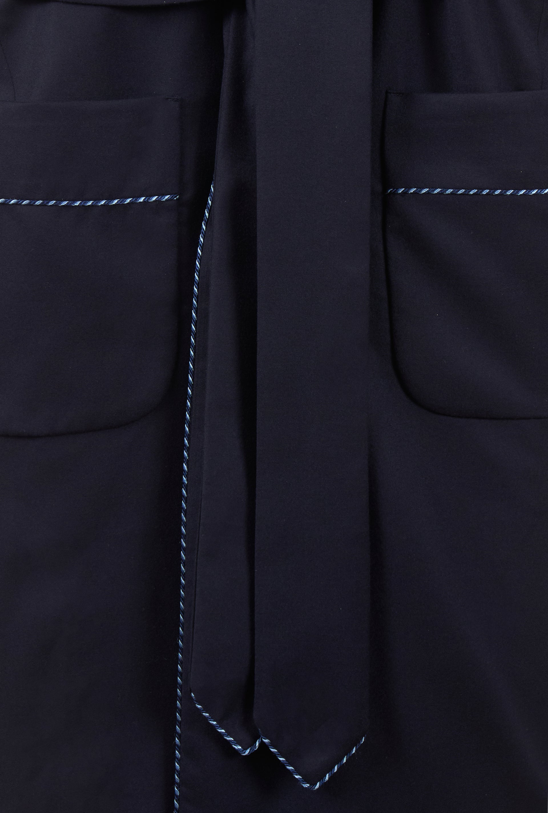 Peacock Print Lined Wool Dressing Gown