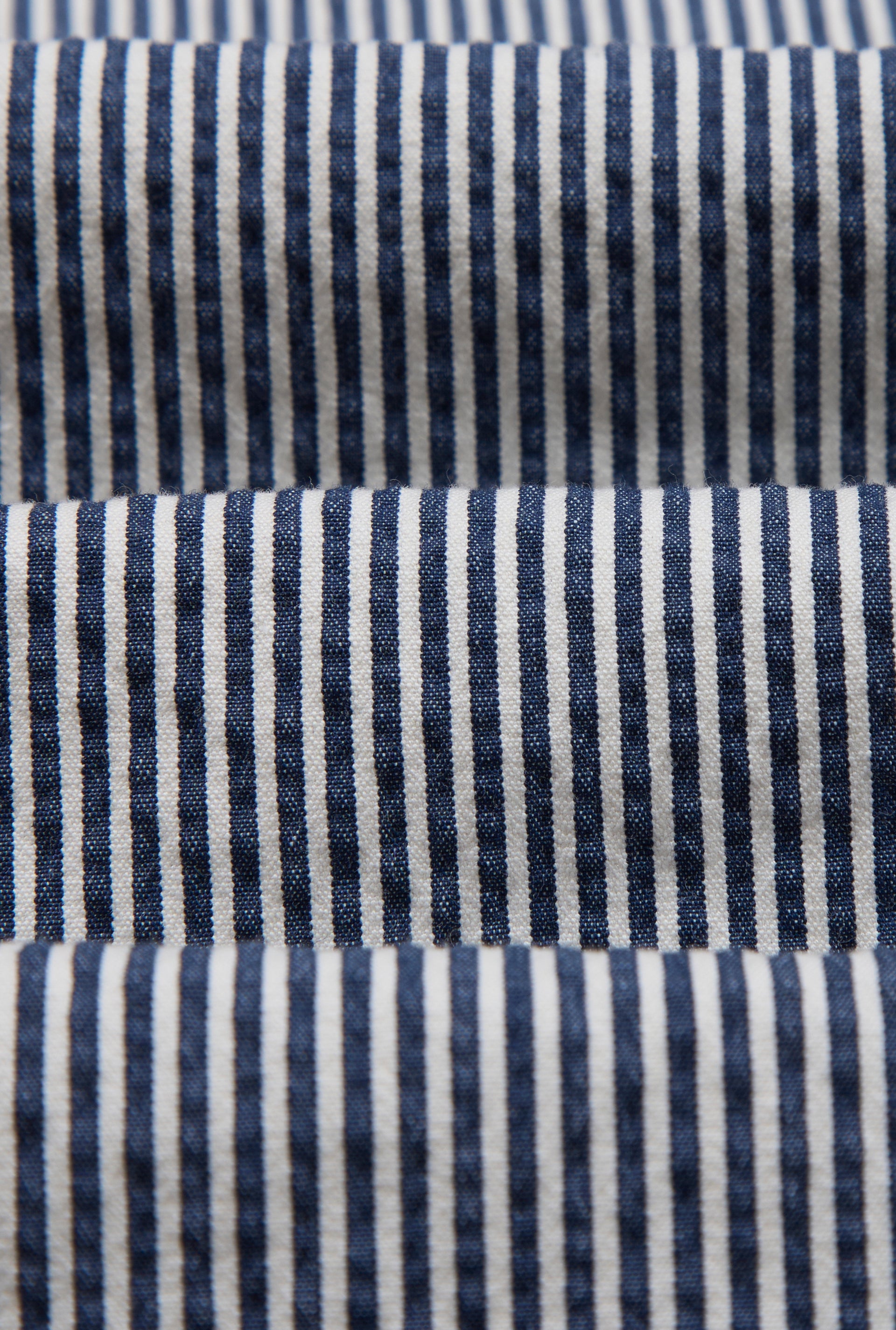 Navy & White Stripe Single Breasted Seersucker Jacket