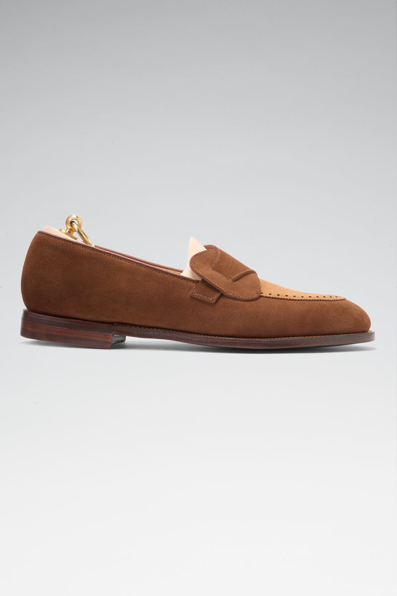 Brown Suede Butterfly Loafers