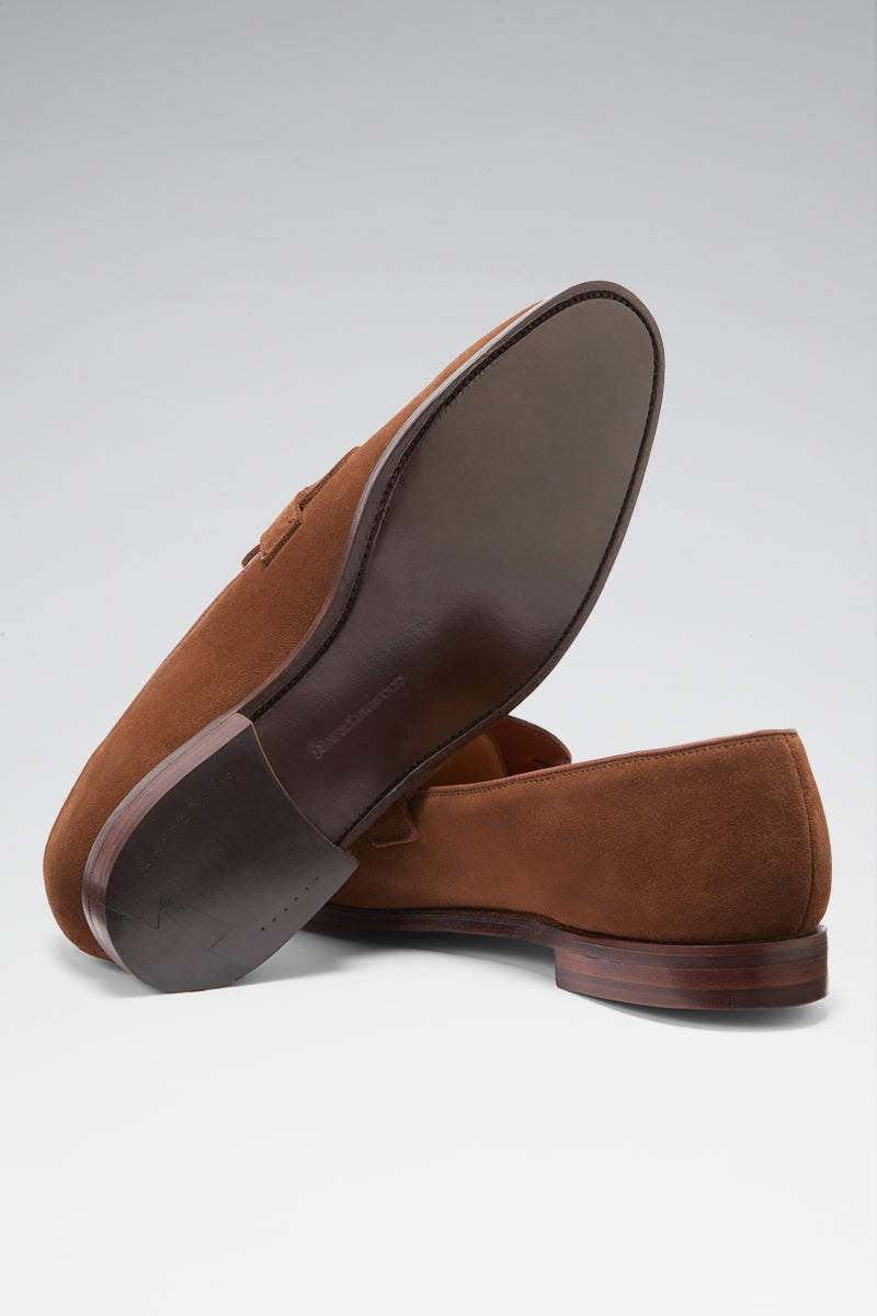 Brown Suede Butterfly Loafers