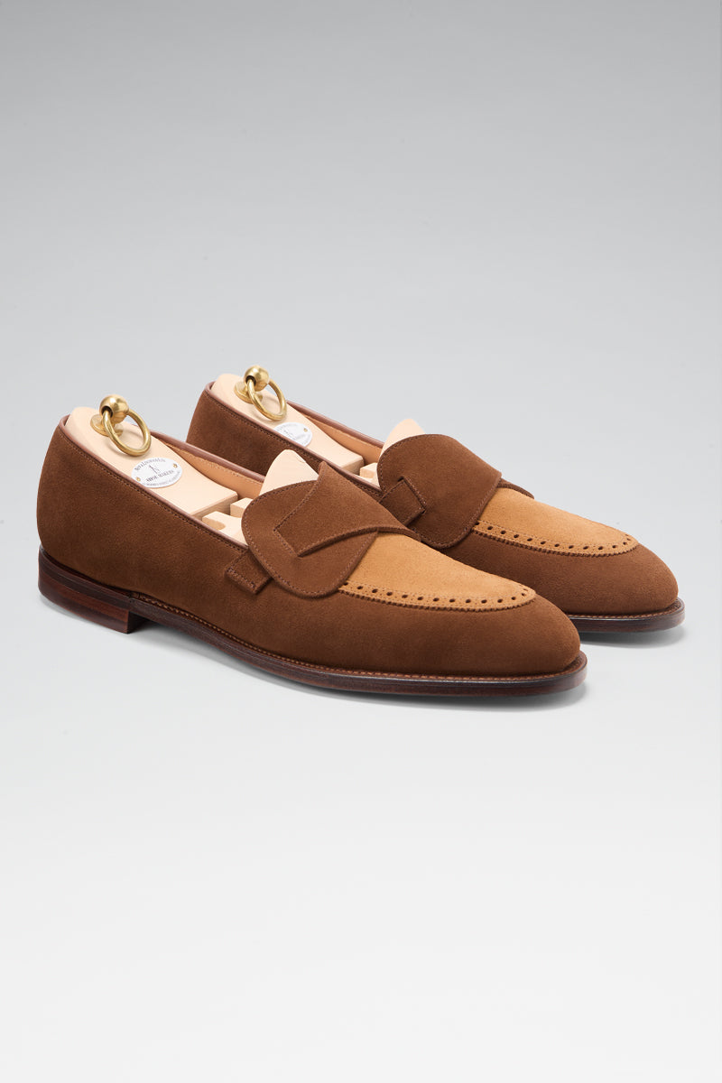 Brown Suede Butterfly Loafers