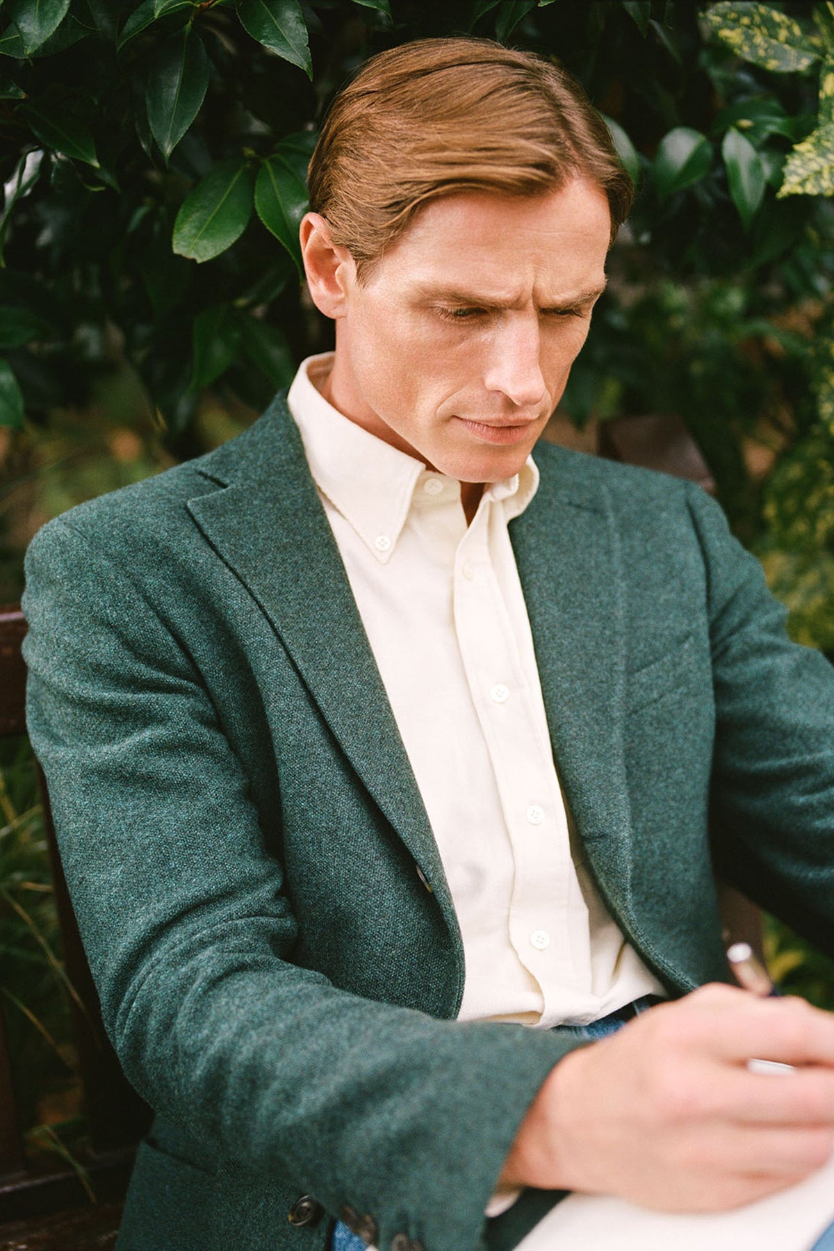 Green Single Breasted Cashmere Jersey Jacket