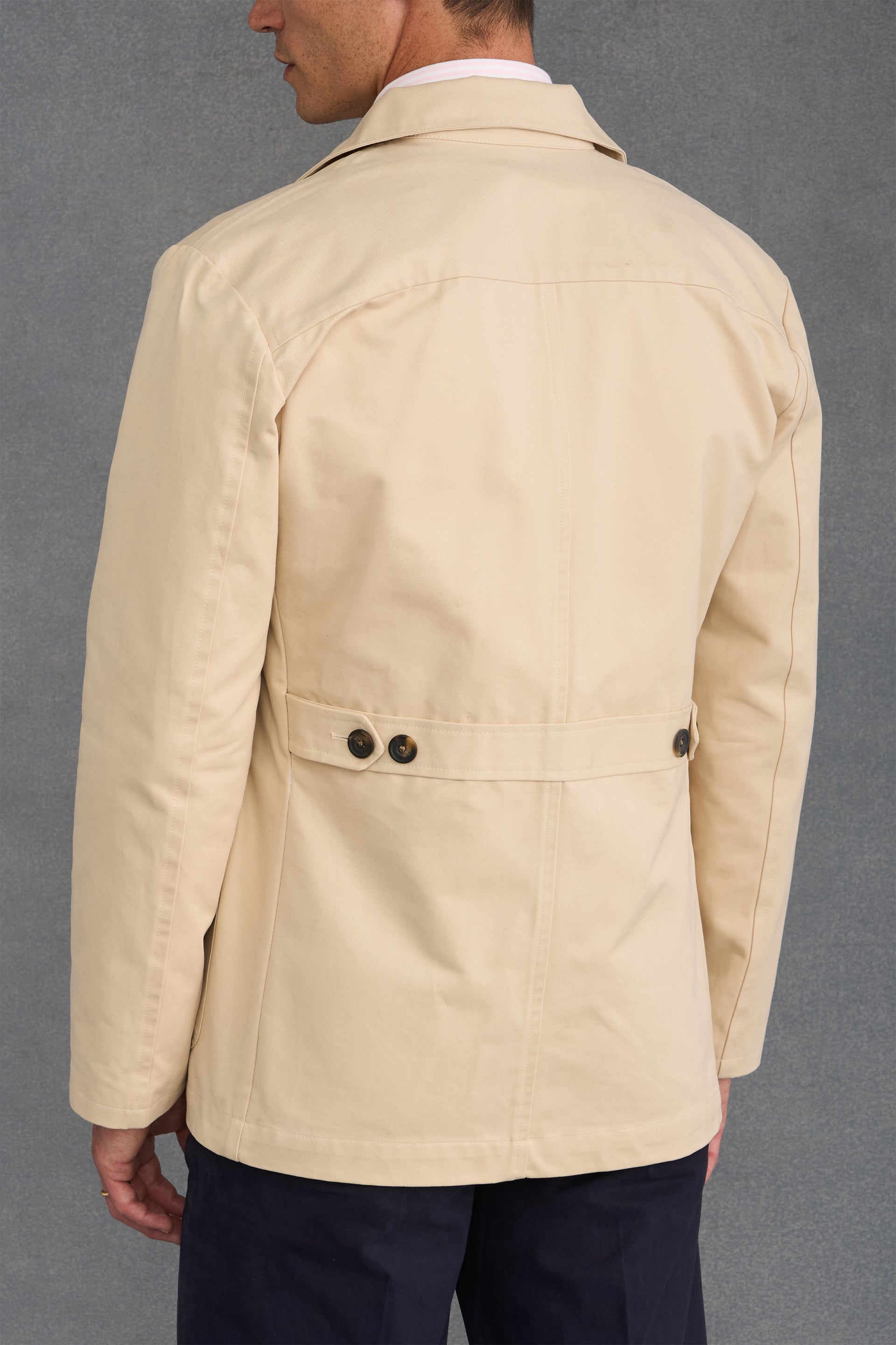 Cream Cotton Carpenter Jacket