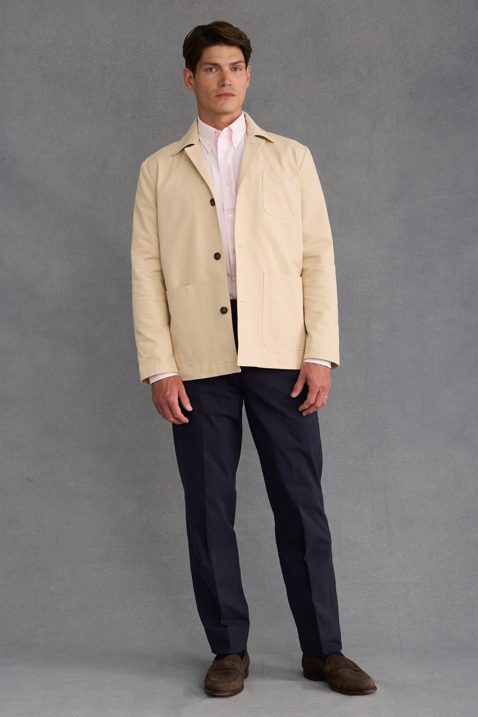Cream Cotton Carpenter Jacket