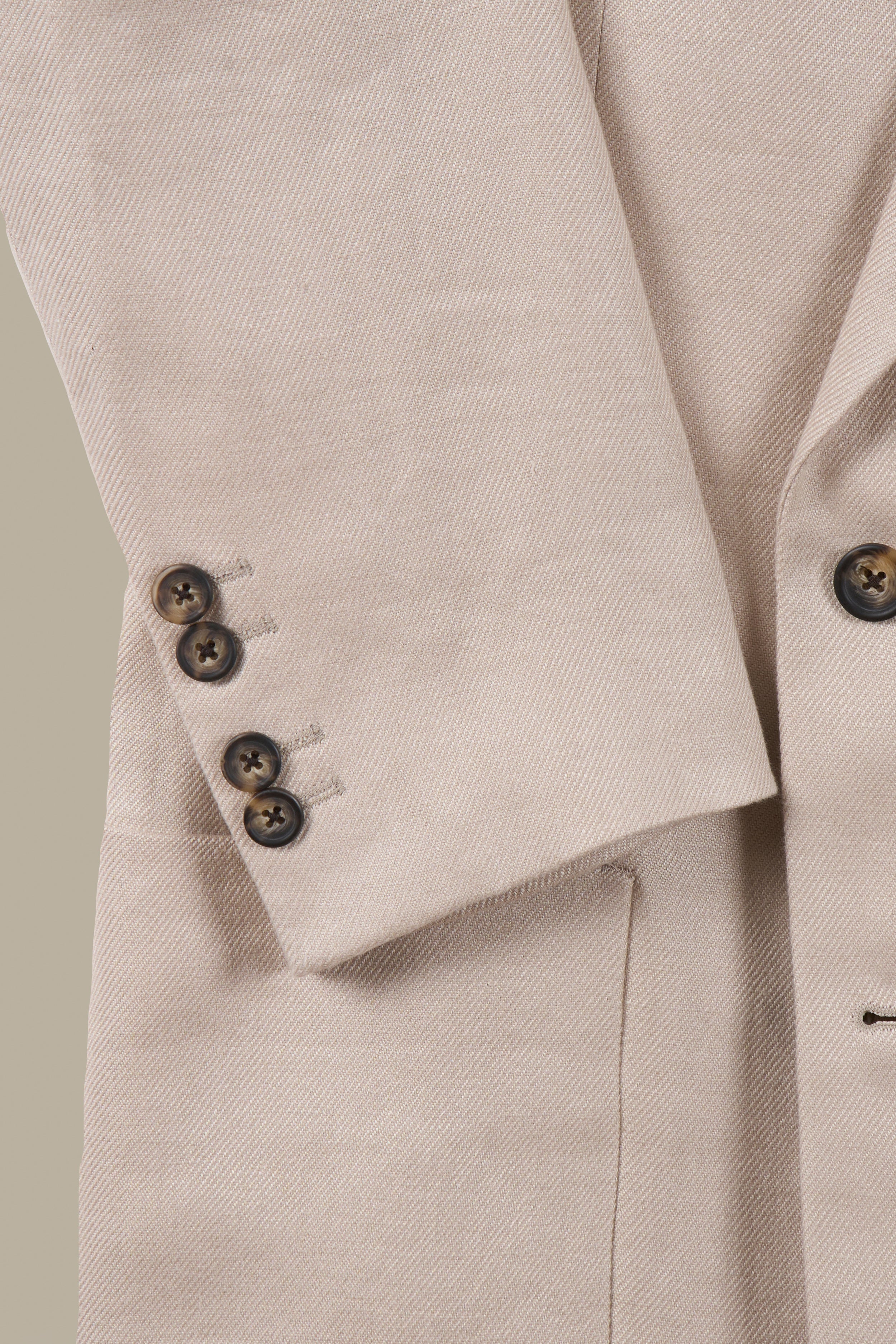 Cream Double Breasted Linen Twill Jacket – New and Lingwood