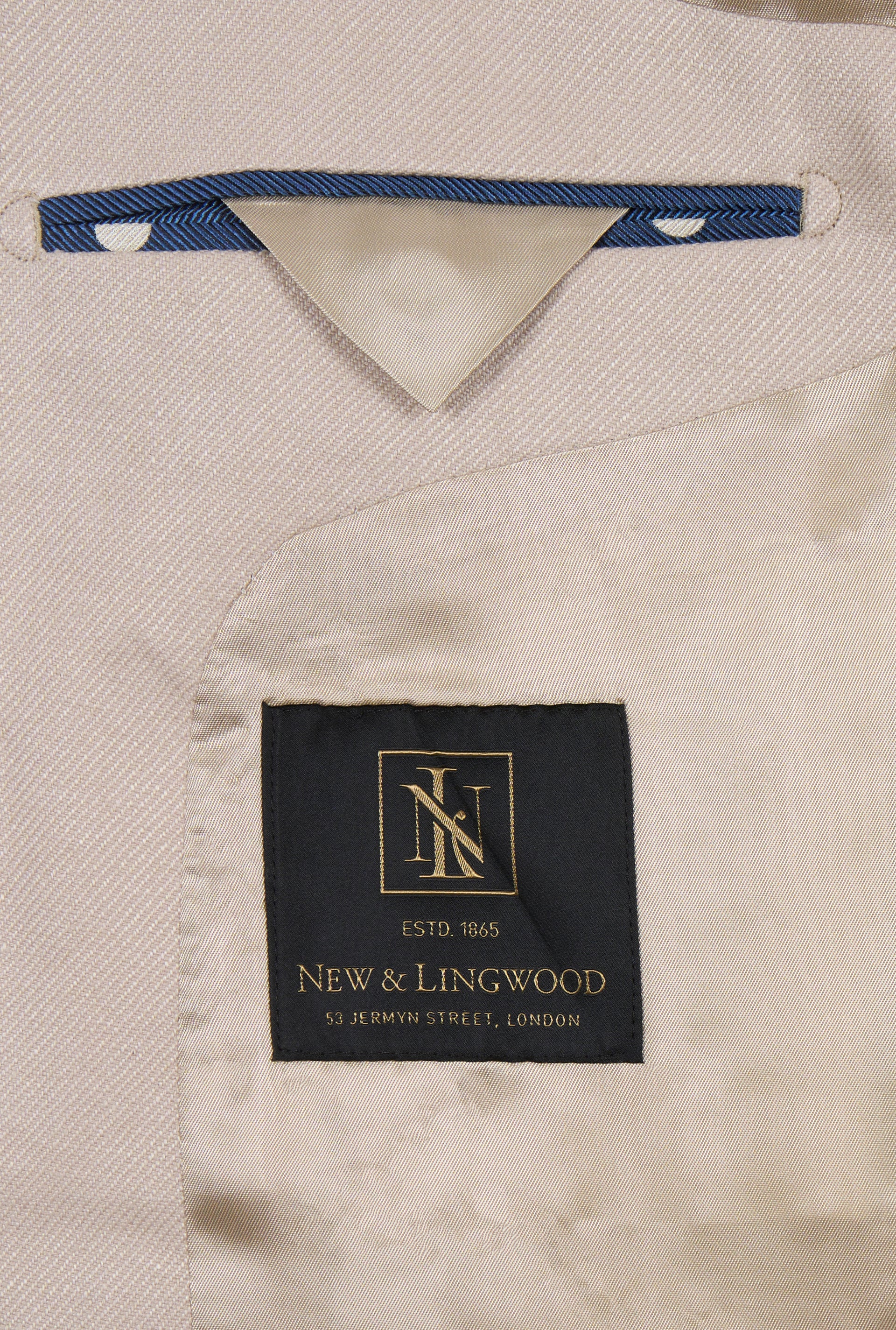 Cream Single Breasted Linen Twill Jacket