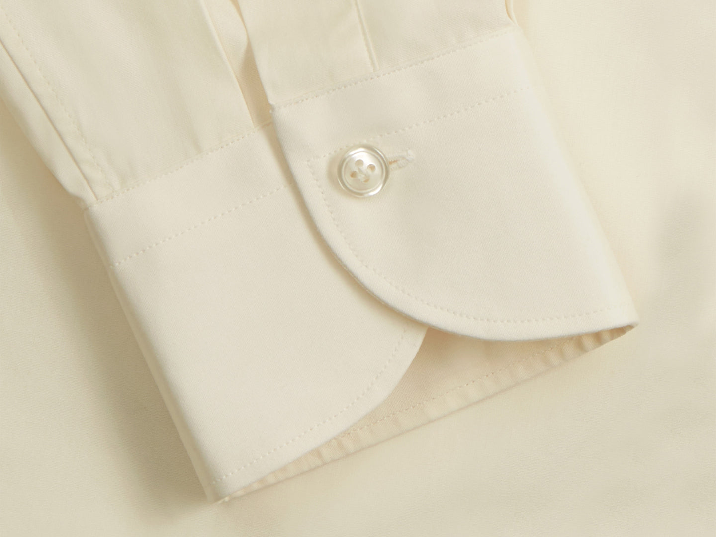 Cream Poplin Single Cuff