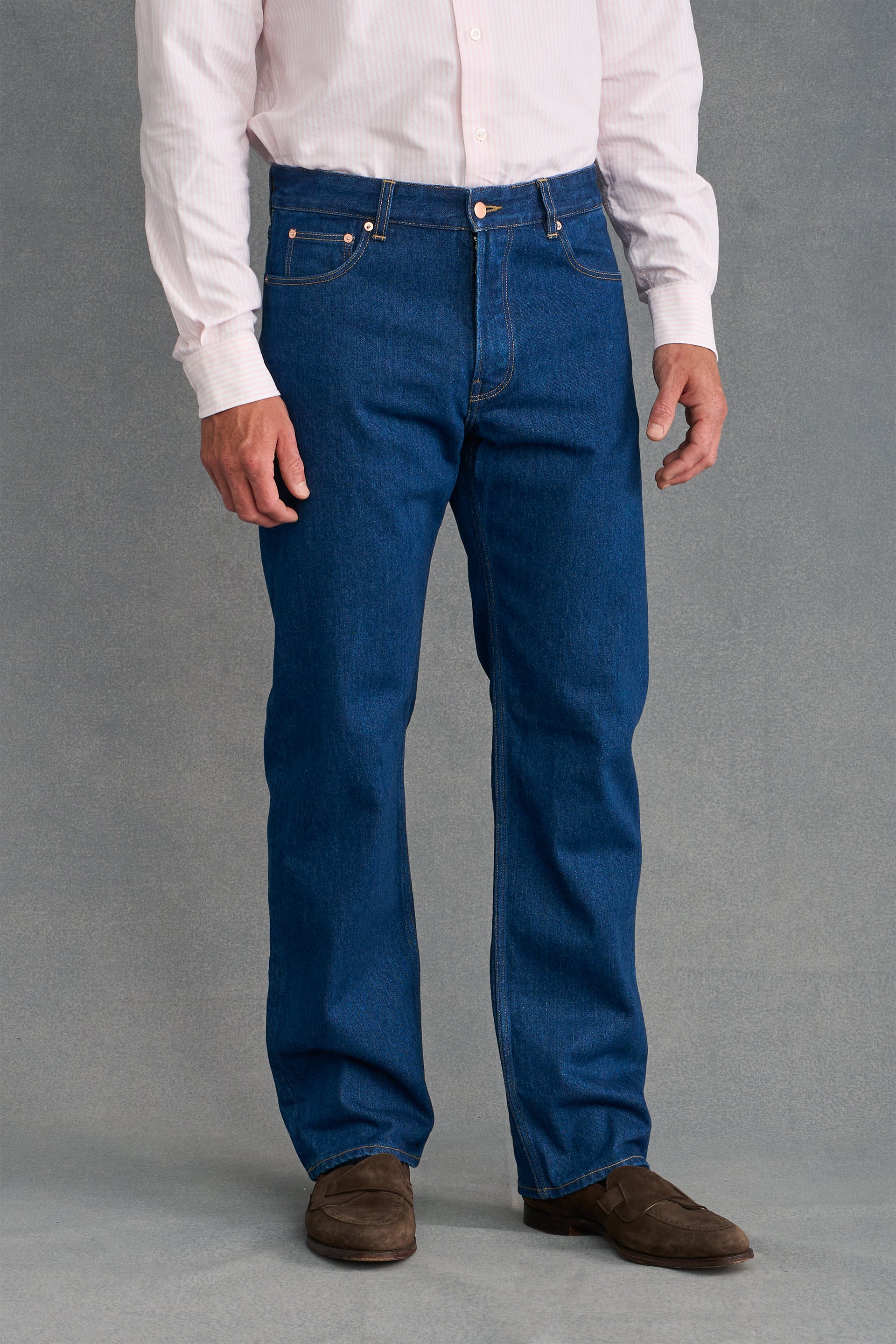 Dark Blue Dark Wash Denim Jeans