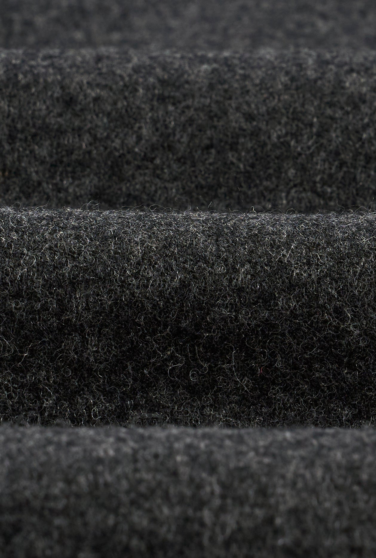 Dark Grey Single Pleat Flannel Trousers