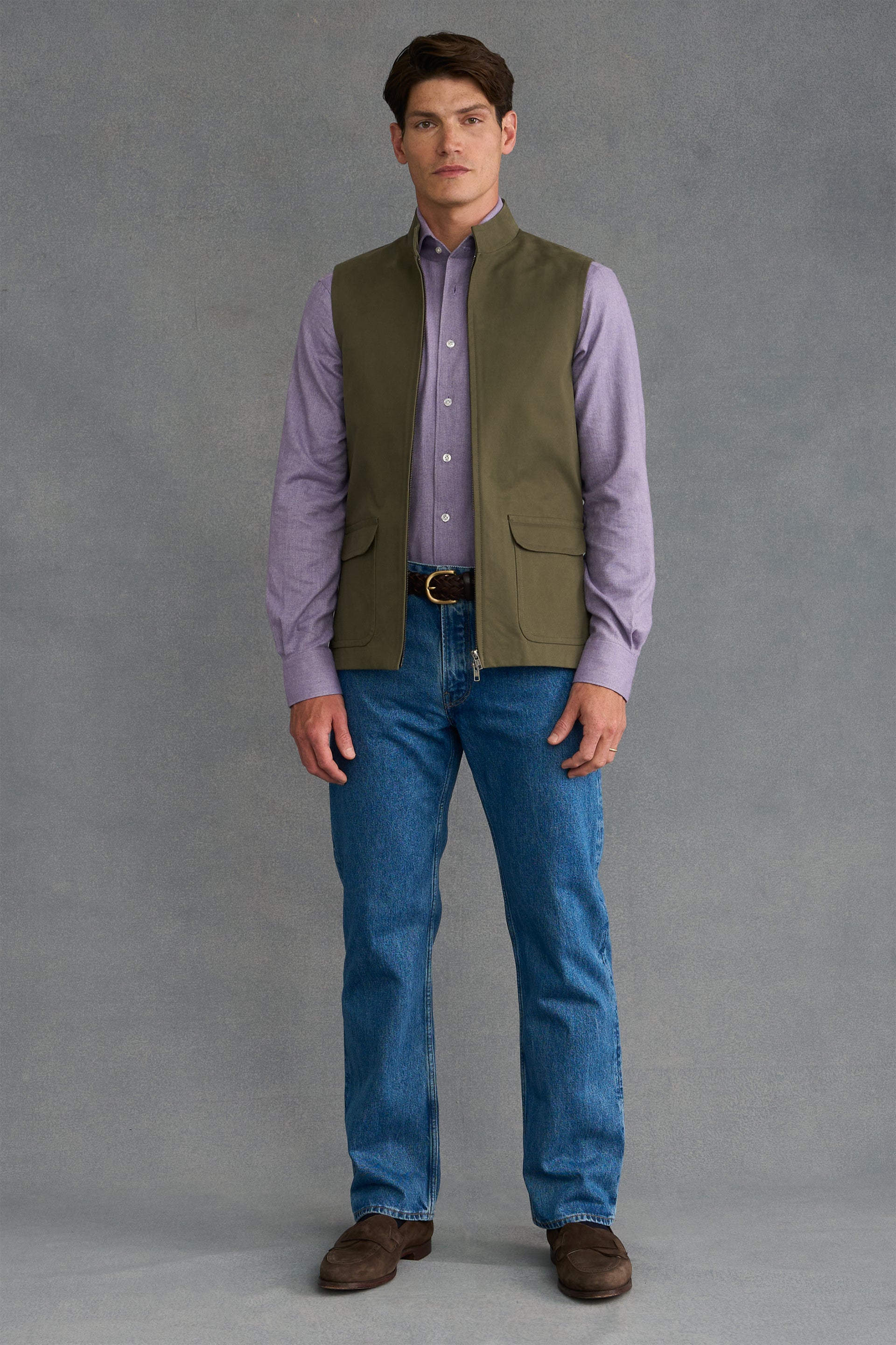 Green Cotton Gilet