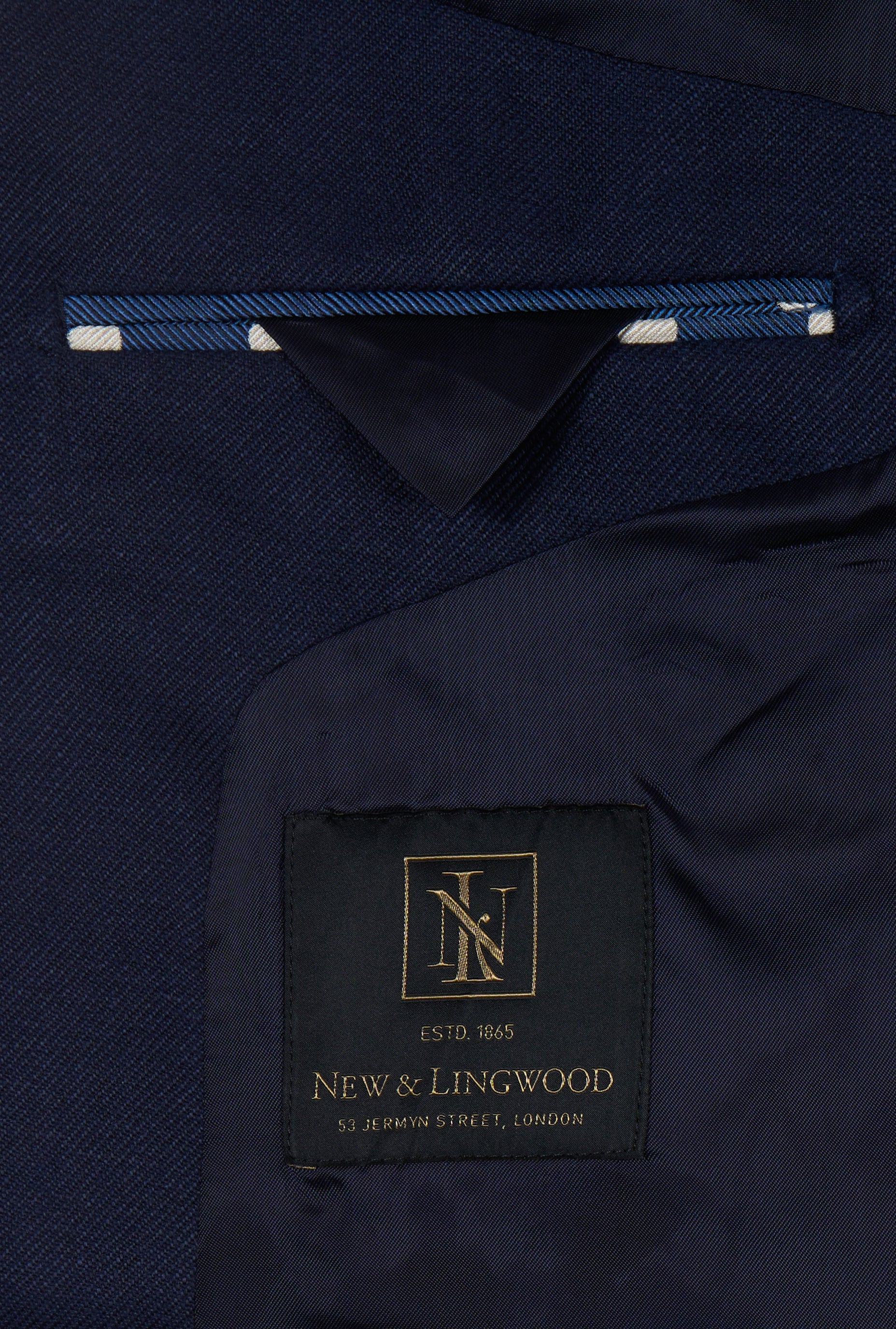 Navy Single Breasted House Cut Linen Blazer