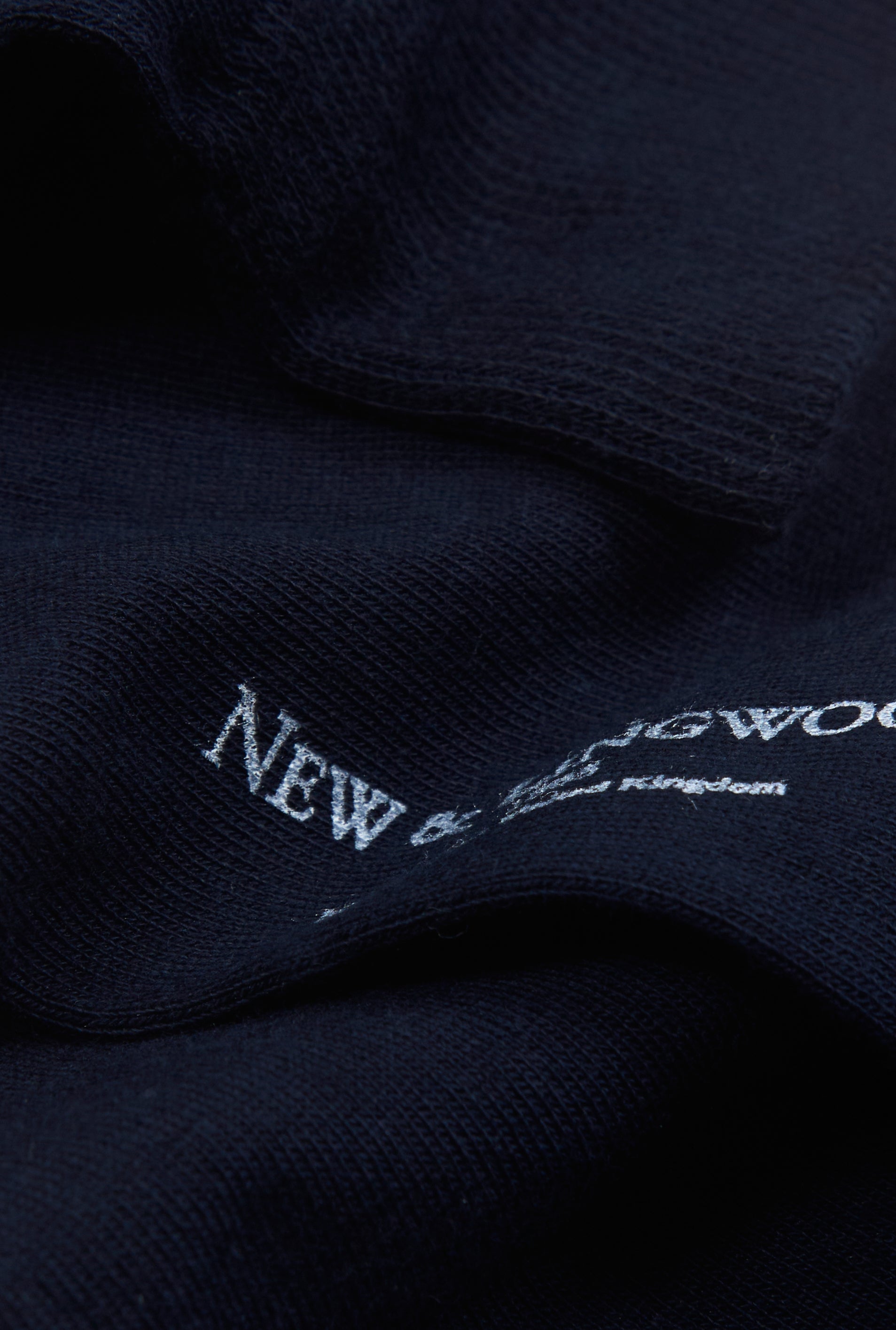 Navy & Blue Heel Toe Mid Calf Cotton Socks