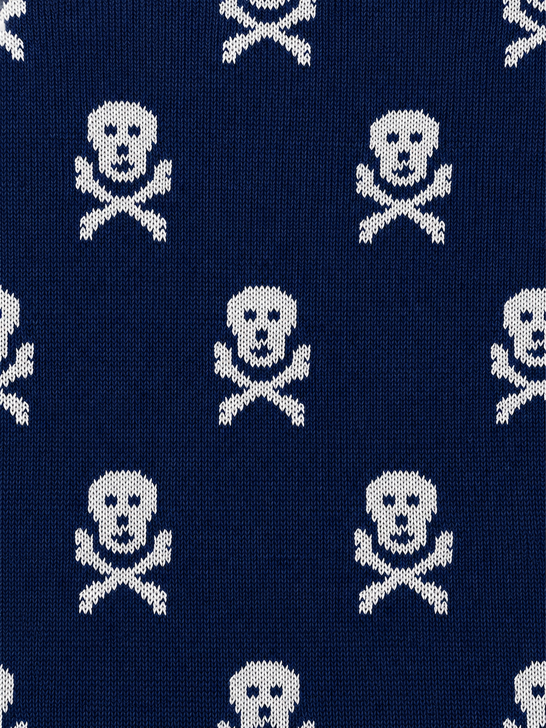 Navy & White Heritage Skull & Crossbones Long Cotton Socks