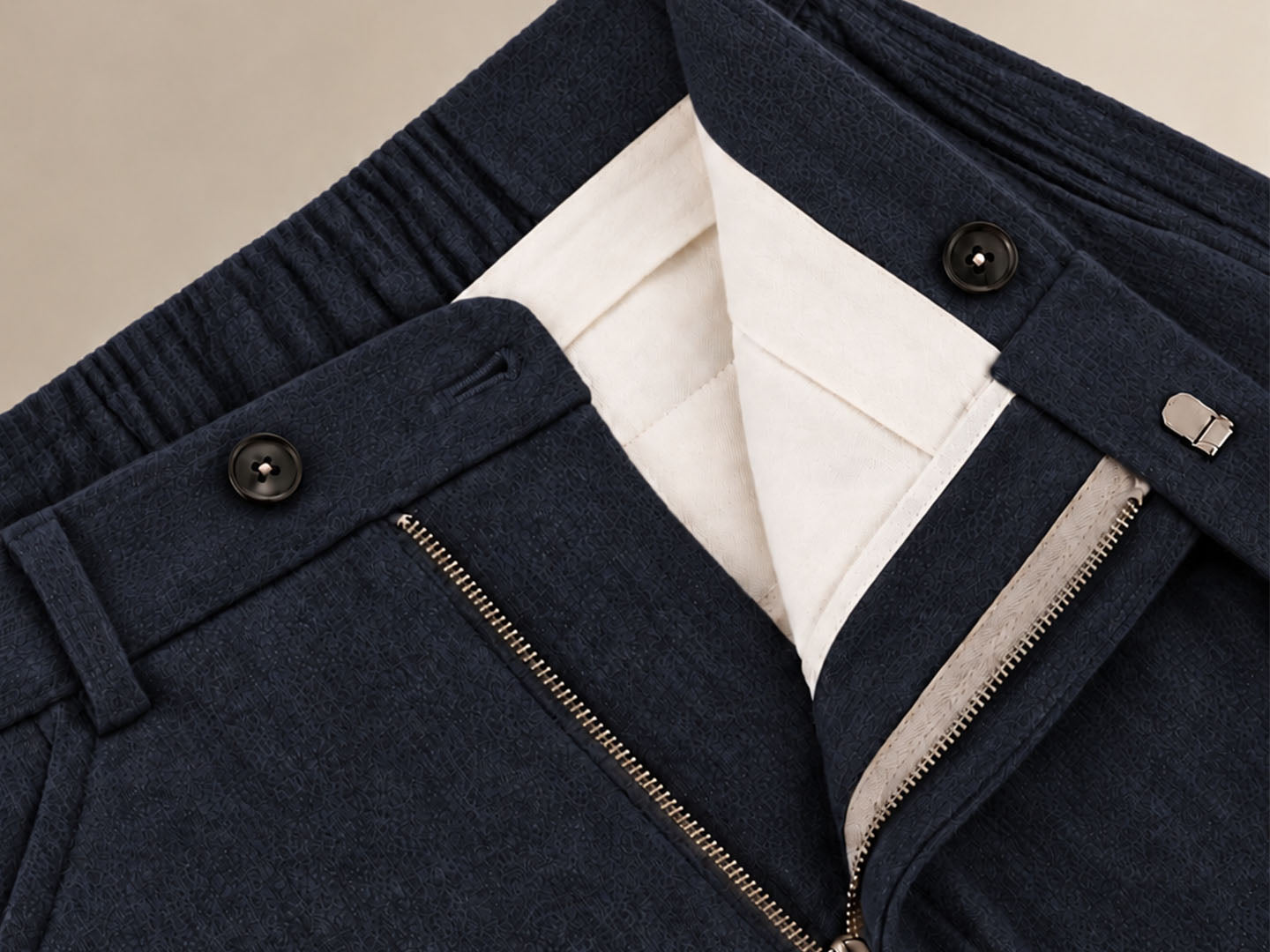 Elastic Waistband and Belt Loops