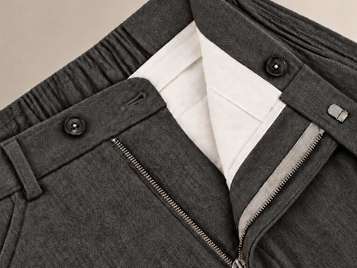 Elastic Waistband and Belt Loops