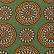 Green Floral Medallion Print Silk Tie