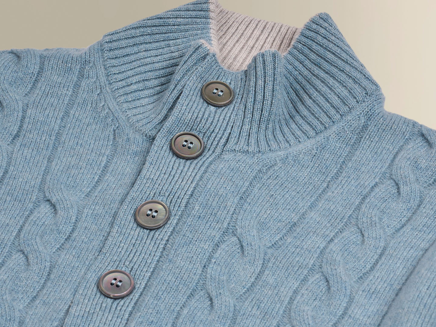 Mother of Pearl Button Neck