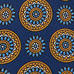 Navy Floral Medallion Print Silk Tie