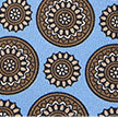 Sky Floral Medallion Print Silk Tie