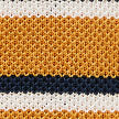 Yellow & Cream Stripe Knitted Silk Tie