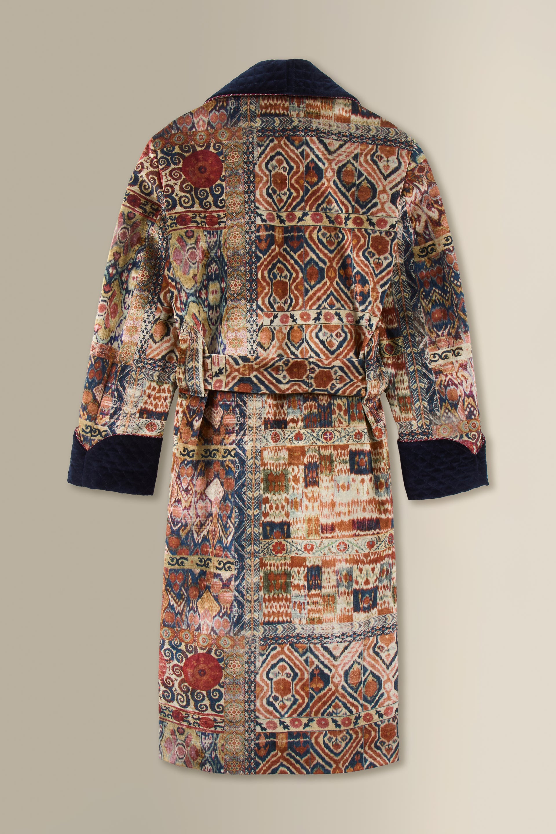 Rio Sienna Lined Velvet Dressing Gown