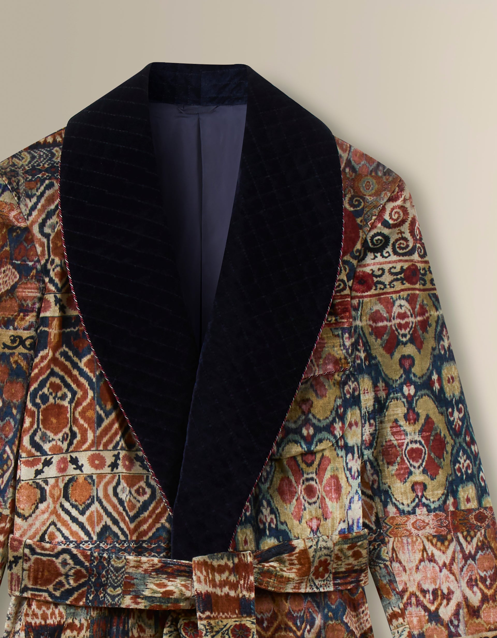 Rio Sienna Lined Velvet Dressing Gown