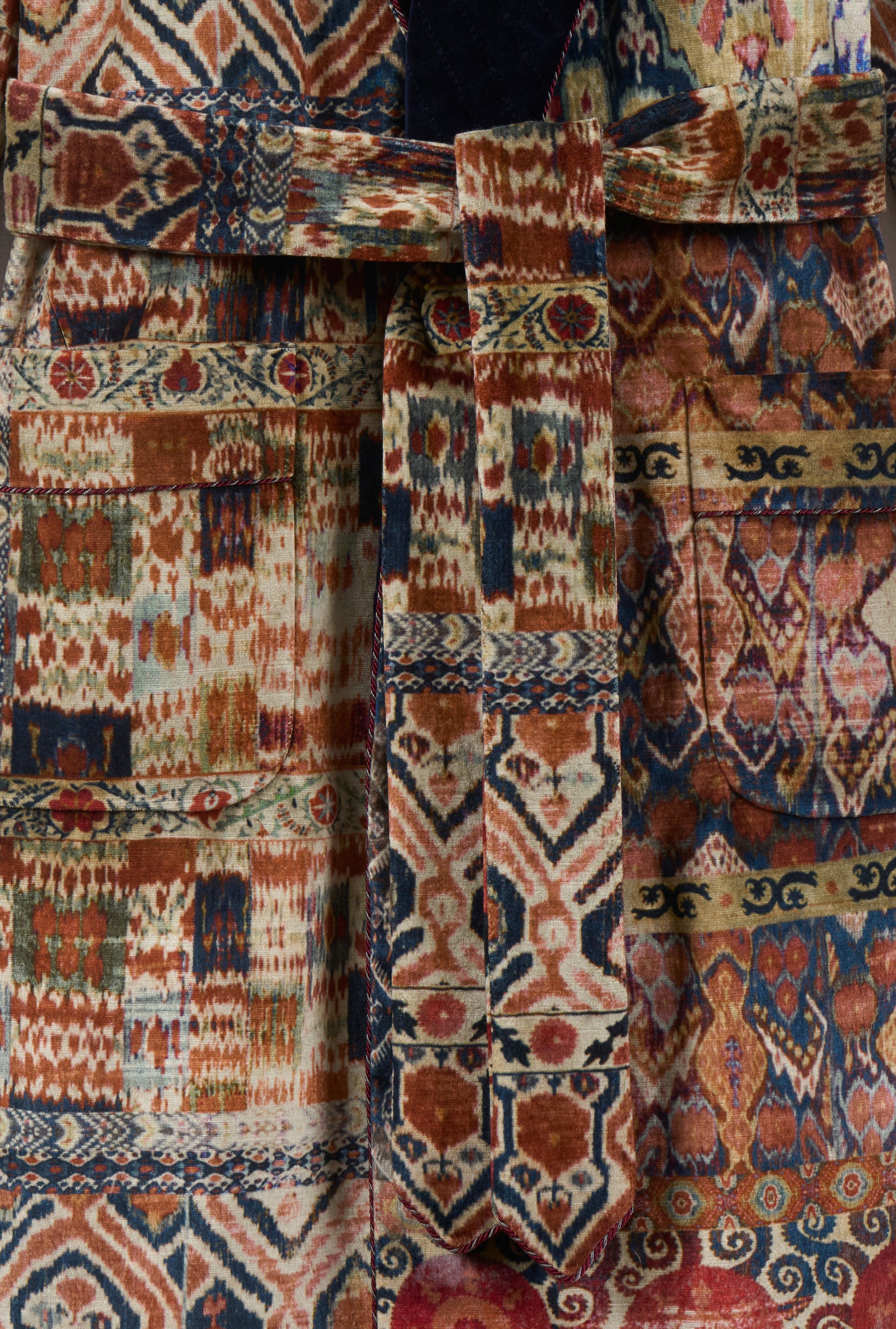 Rio Sienna Lined Velvet Dressing Gown