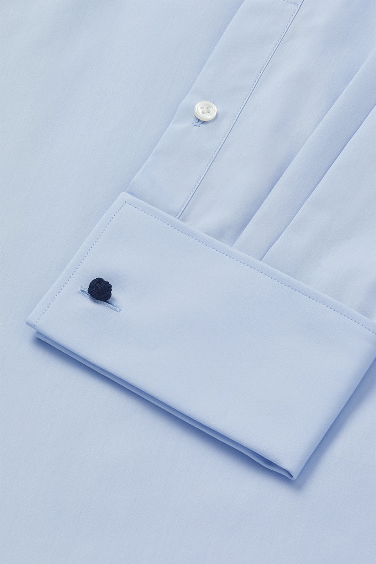 Pale Blue Poplin St James's Collar Classic Fit Double Cuff Shirt