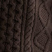 Brown Cable Knit Crew Neck Brushed Wool & Cashmere Jumper