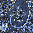 Navy Paisley Cashmere Backed Printed Silk Scarf