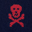 Navy & Red Heritage Skull & Crossbones Mid Calf Cotton Socks