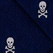 Navy Heritage Skull & Crossbones Woven Silk Tie