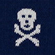 Navy & White Heritage Skull & Crossbones Mid Calf Cotton Socks