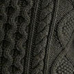 Green Cable Knit Crew Neck Brushed Wool & Cashmere Jumper