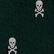 Green Heritage Skull & Crossbones Woven Silk Tie
