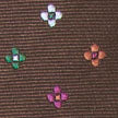 Brown Micro Floral Woven Silk Tie
