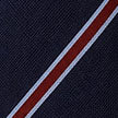 Navy & Red Regimental Stripe Woven Silk Tie