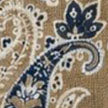 Tan & Blue Double Sided Silk Pocket Square
