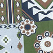 Brown & Navy Mosaic Silk & Cotton Lounge Trousers