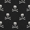 Black Skull & Crossbones Silk Scarf