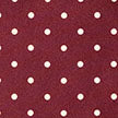 Burgundy & White Polka Dot Silk Pocket Square